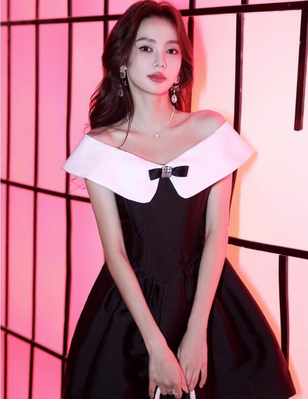Chic Off Shoulder Diamante Bowknot A-line Mini Gown Cocktail Little Black Dress | eBay Chic Off Shoulder Diamante Bowknot A-line Mini Gown Cocktail Little Black Dress | eBay
