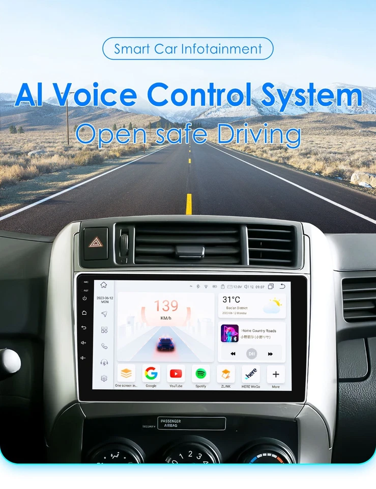 64GB Für Toyota Verso 2009-2018 Autoradio Radio Android 12 GPS Navi WIFI CarPlay