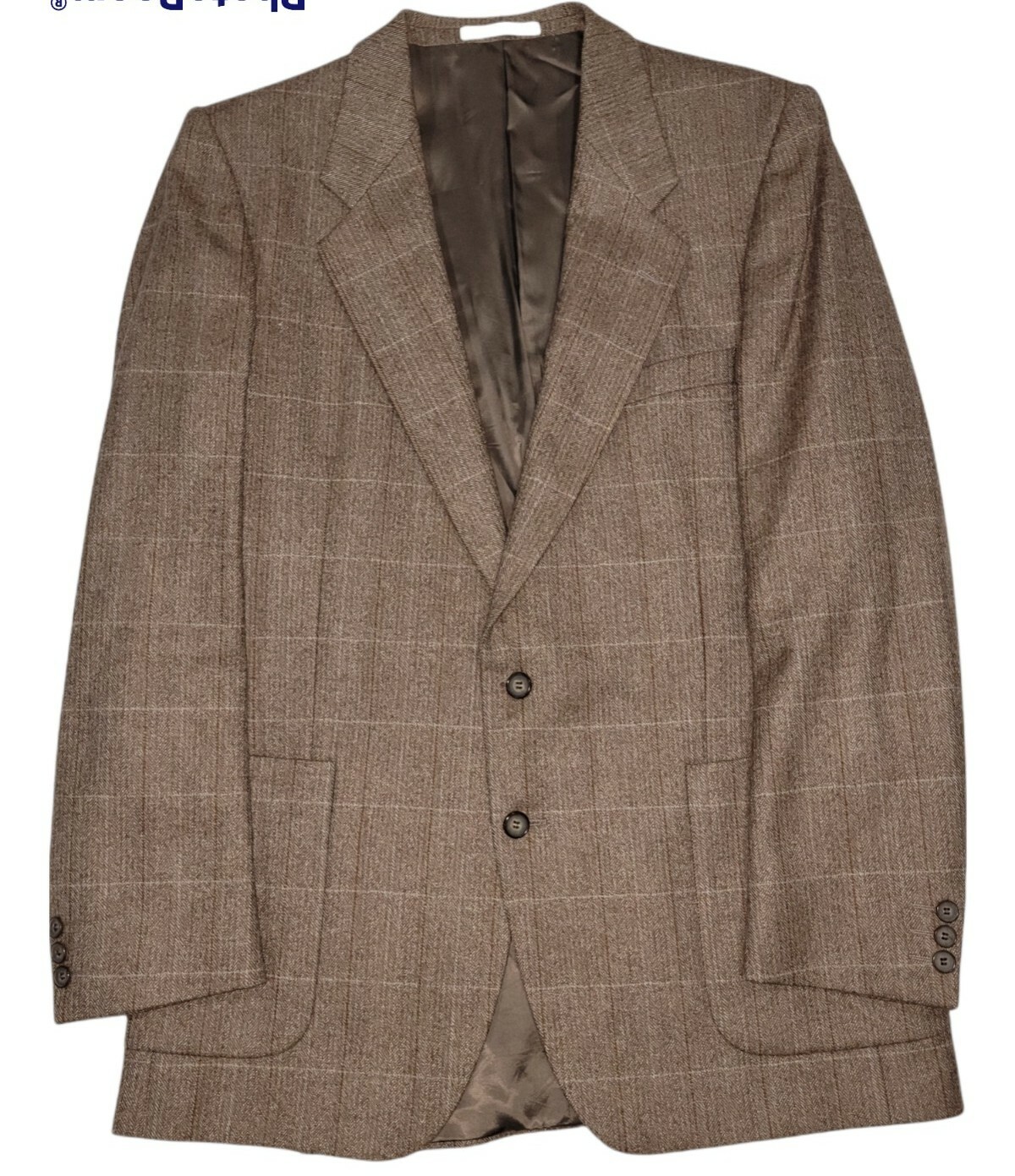 Giacca blazer cappotto sportivo uomo vintage Yves Saint Laurent marrone finestra 42R