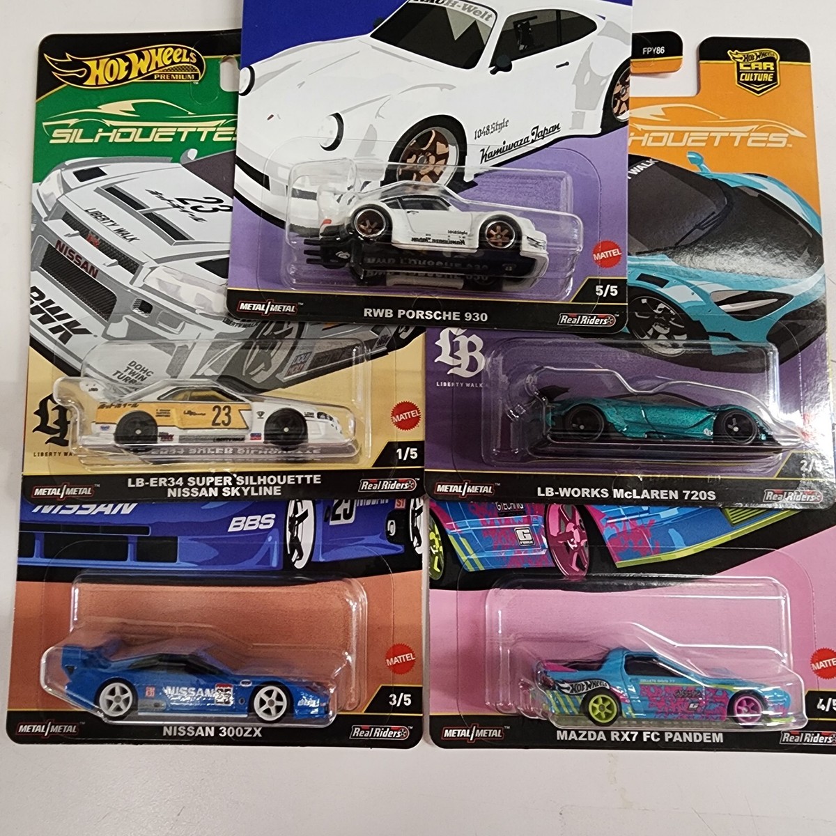 NEW Silhouettes! Set of 5 Cars * 2025 Hot Wheels Car Culture