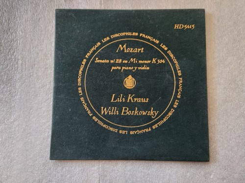 7" - LILI KRAUS WILLI BOSKOWSKY - DISCOPHILES FRANCAIS HD 5415 - Picture 3 of 6