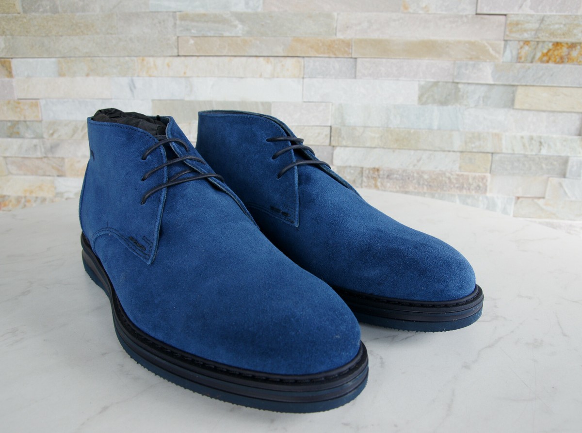Harmont & Blaine EU 44 Ankle Boots Lace-Up Shoes Blue New 