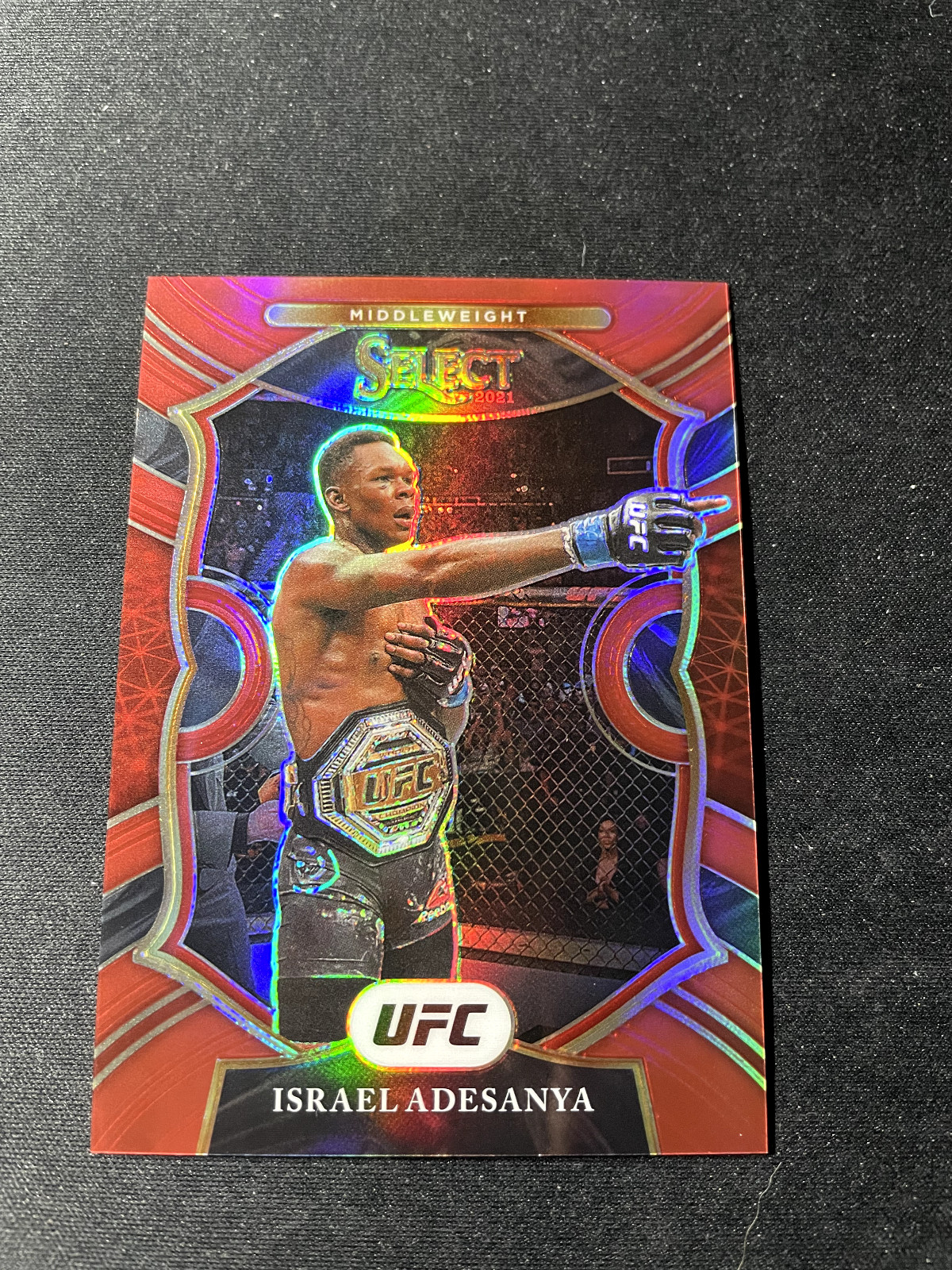2021 Panini Select UFC Israel Adesanya Red Prizm Concourse /99