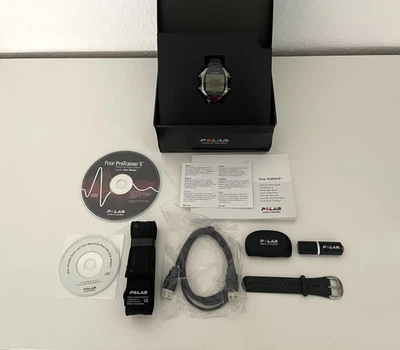 POLAR Trainingscomputer RS800CX mit Brustgurt Fitnessuhr schwarz-silber NEU OVP - Bild 1 von 4