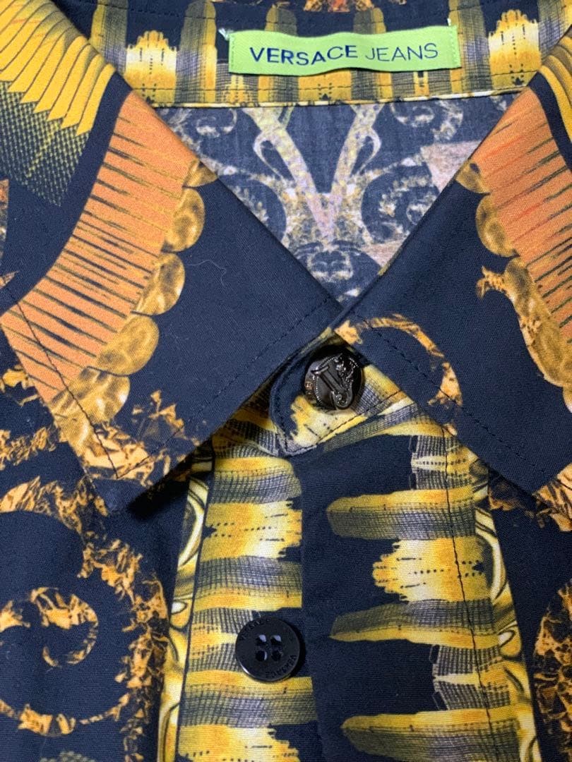 VERSACE Vintage Dress Shirt Long Sleeve 41cm Shoulder Luxury Mens Italy thumbnail 2