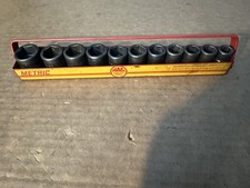Mac Tools 11 Pc 38 Dr Metric 6 Pt Impact Socket Set 10mm - 19mm 22 Mm Usa Mac Tools 11 Pc 38 Dr Metric 6 Pt Impact Socket Set 10mm - 19mm 22 Mm Usa