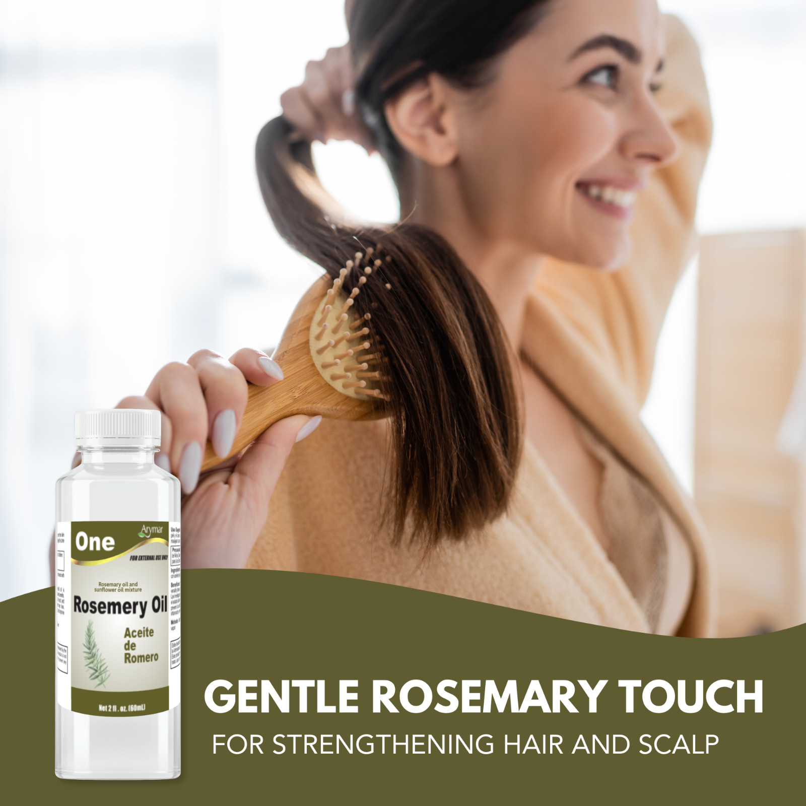 Arymar Rosemary Oil –Aromatic Essential Oil Blend for Hair Care 2 fl oz (6-pack)