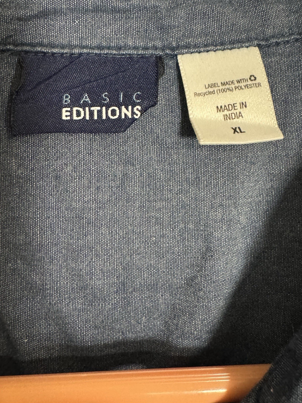 Basic Editions Sleeveless Blue Collared Dress, Po… - image 4