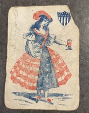US Civil War Union Playing Card 1863 Original American Card Company Rare Single
