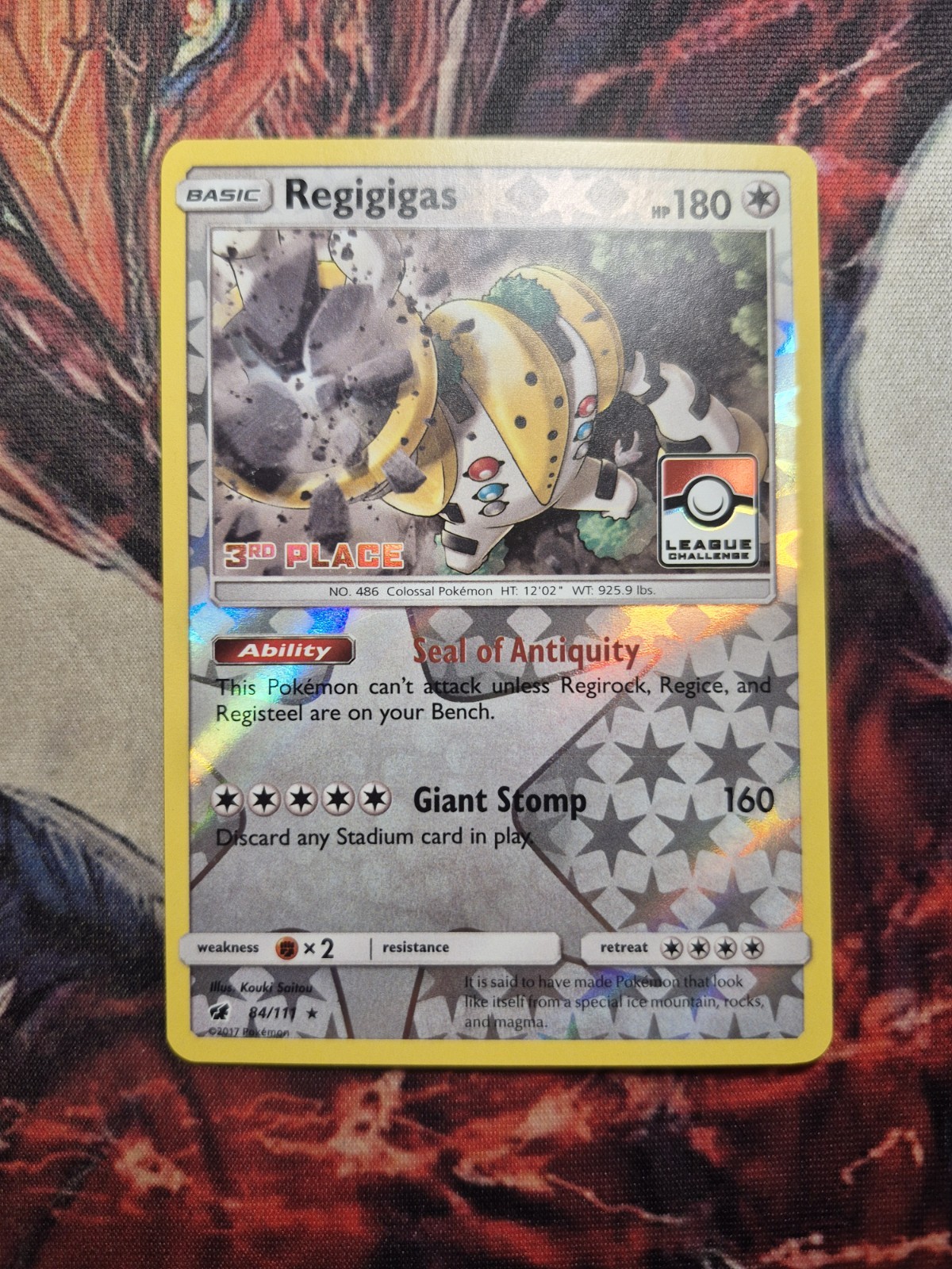 Pokemon Card Regigigas 84/111 League Challenge 3rd Place Prize Card NM/LP
