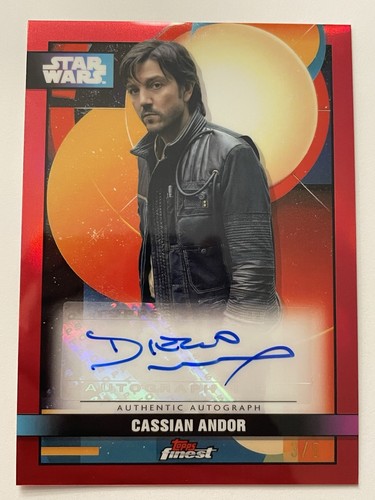 2025 Topps Star Wars Smugglers Outpost Finest Diego Luna Cassian Andor Auto /5
