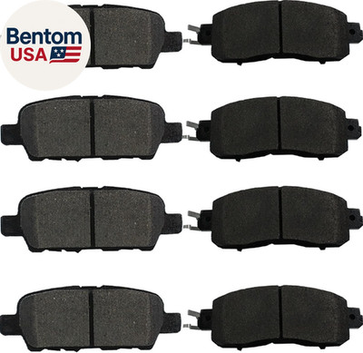 -Front and Rear Brake Pads 4-Wheel Set Ceramic Disc Brake Pads Replacement for 2