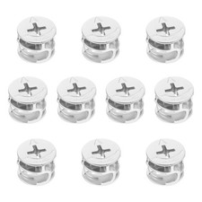 10 Pcs Cam Locks for Furniture, 15x12 mm Furniture Connecter Cam Lock Cabinet Dr