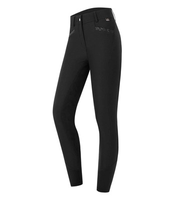 E.L.T Schwarz D46 Reithose Oktavia Curved High Waist
