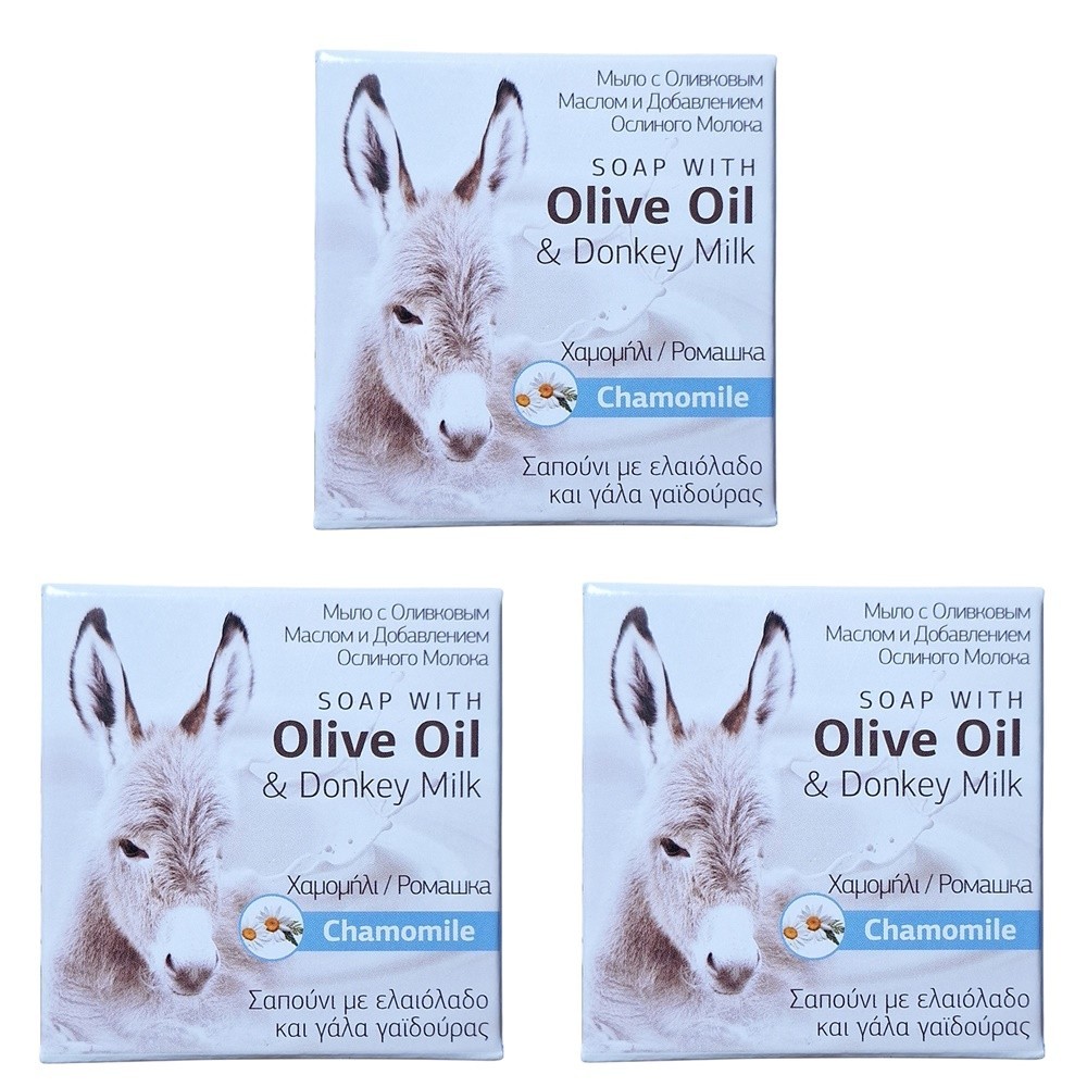 Jaboneras con Aceite de Oliva Puro y Leche de Burro y Manzanilla SOLLEA- Pack...