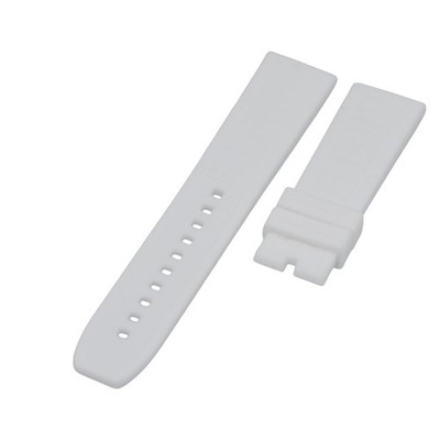 Diver Pro 22X20 mm White Rubber Watch Strap For Breitling