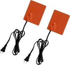 2pcs Engine Oil Pan Heater Pad W Thermostat 120v 150w 4x5 Silicone Metal Heater
