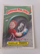 1986 GARBAGE PAIL KIDS Trading Csrd STICKER #127a Travellin' Travis
