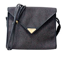 Yves Saint Laurent Shoulder Bag PVC Gray Purs...