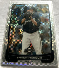 2012 Bowman Chrome Baseball Shaun Marcum Milwaukee Brewers X-Fractor #145