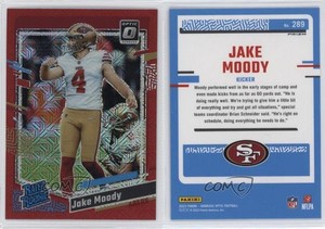 2023 Panini Donruss Optic Rated Rookie Red Mojo Prizm Jake Moody #289 Rookie RC