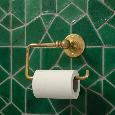WC-Papierrollenhalter Messing Handwerksstück - Bild 1 von 4