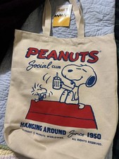 Peanuts 50th Anniversary Large Canvas Tote Bag, NEW