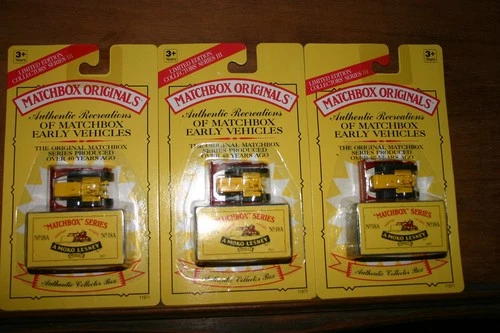 MATCHBOX ORIGINALS  LOT OF 3 BULLDOZERS #18A  LESNEY 1993