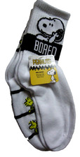 Women's Peanuts Socks, Snoopy Woodstock, Size 9-11, Shoe Size 4-10, 2 Prs, New