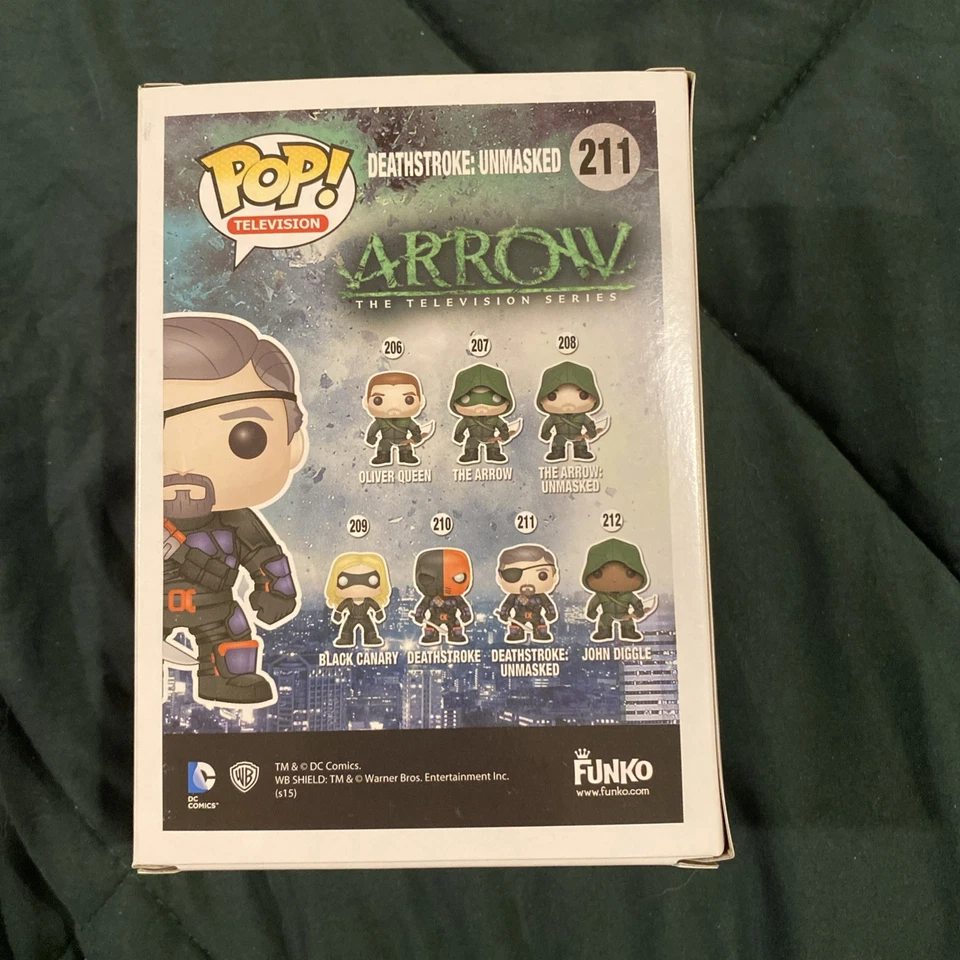 Funko PoP Television DC Arrow #211 Deathstroke: Unmasked Hot Topic exclusivo en paquete Foto 3 de 4