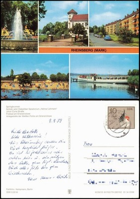 Rheinsberg (Mark) Castle, Joliot-Curie-Straße, outdoor swimming pool, pier 1979