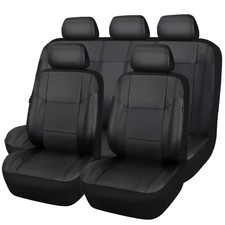 Car Pass Skyline Premium Leather Seat Covers Full Set-leather Black Balck Car Pass Skyline Premium Leather Seat Covers Full Set-leather Black Balck
