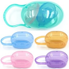 Baby Pacifier Case for Storage Protection Dishwasher Safe Button Closure