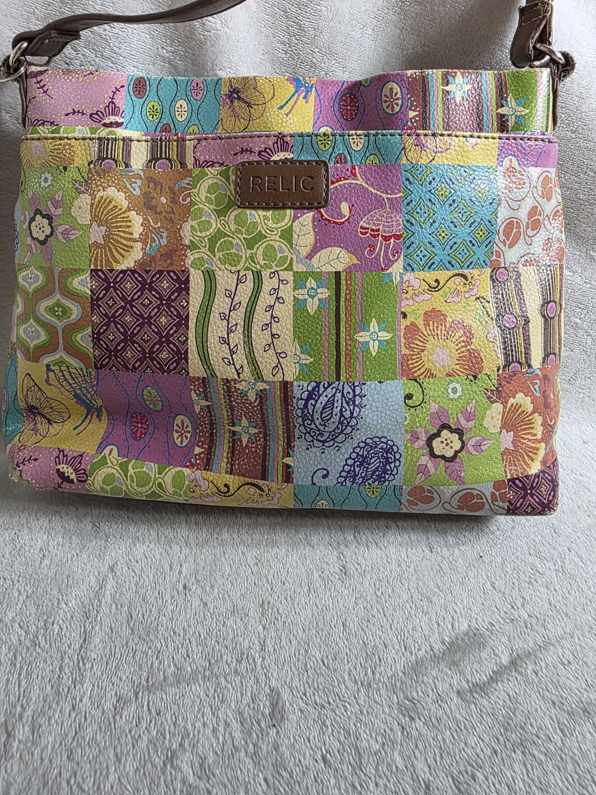 Relic Multi-colored Patchwork Style Purse - image 4