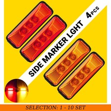 4-40X LED Side Marker Lights Truck Trailer Amber Red Clearance Lamp Turn Signal