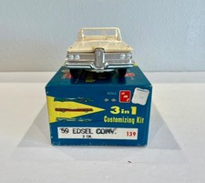 1958 FORD EDSEL CONVERTIBLE by AMT VINTAGE OLD MODEL CAR WITH BOX