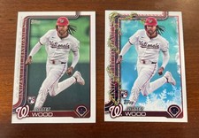 2025 Topps Holiday Baseball James Wood RC & base card 