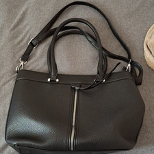 Damen Handtasche Shopper Kunstleder schwarz R...