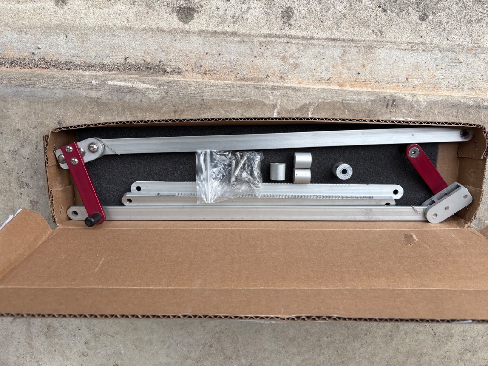 1UP USA bike rack PARTS - each set includes- 2 red levers, 2 glide bar, 2 straps