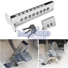 Stainless Steel Brake Pedal Lock Security Car Auto Clutch Lock Anti-theft 3Key