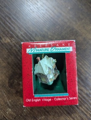 Hallmark 1988 Family Home Old English Village #1    Keepsake Mini Ornament