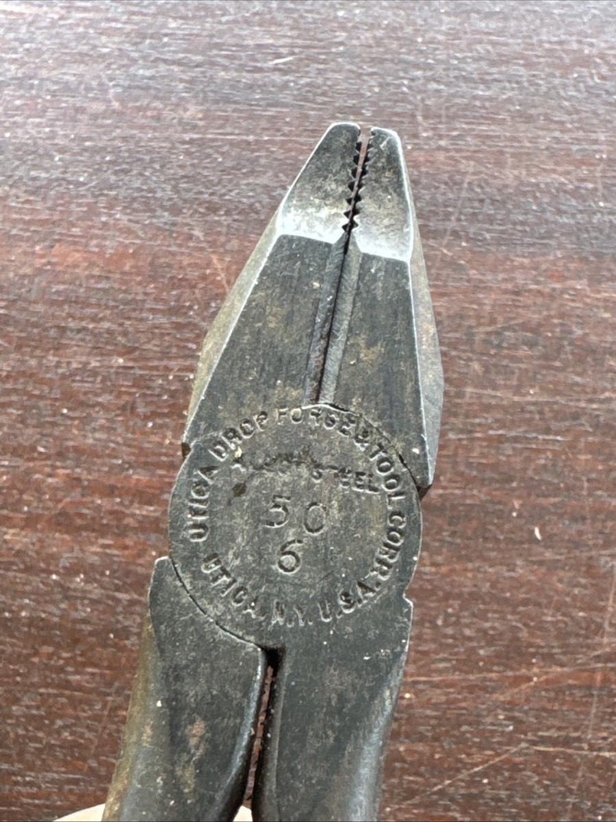 Utica Tools Vintage 50-6 Lineman Pliers Made In USA Made | eBay