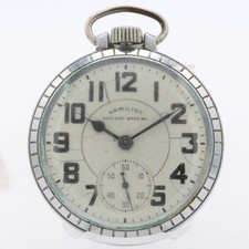 Vintage 18s 1949 Hamilton Railway Sepcial Railroad Pocket Watch 992B Steel
