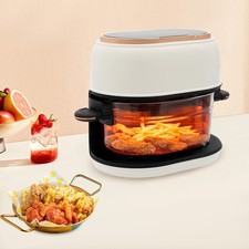 4L Hot Air Fryer with Touch Screen Visible Baking Basket Airing Frying Machine