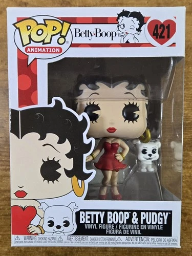 VAULTED Funko POP! Animation #421 BETTY BOOP & PUDGY, 2018 In Protector, New
