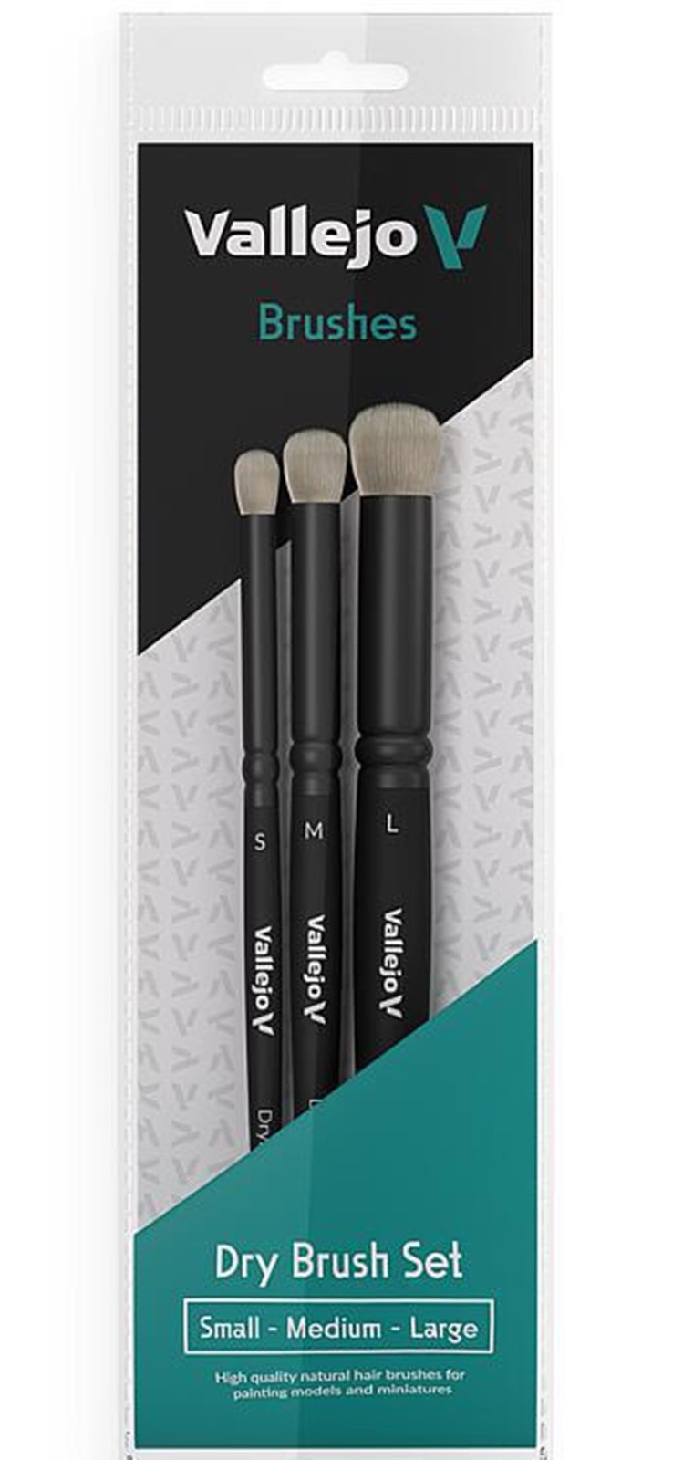 Vallejo B07990 / 722486 Dry Brush-Set S, M, L