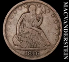1846-O Seated Liberty Half Dollar - Scarce  Fine+ / Very Fine  Semi-key  #L5100
