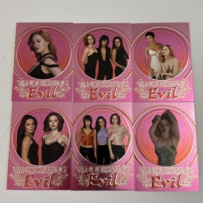 Charmed Connections Vanquishing Evil Embossed Pink Foil Chase Card Set VE1-VE6