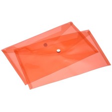 12 Pack File Folders Clear A5 Files Envelope Plastic Document Pockets Red