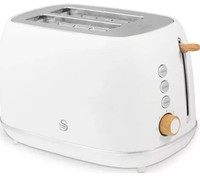 Swan Nordic Collection 2 Slice Toaster 800W White with 7 Settings - BRAND NEW